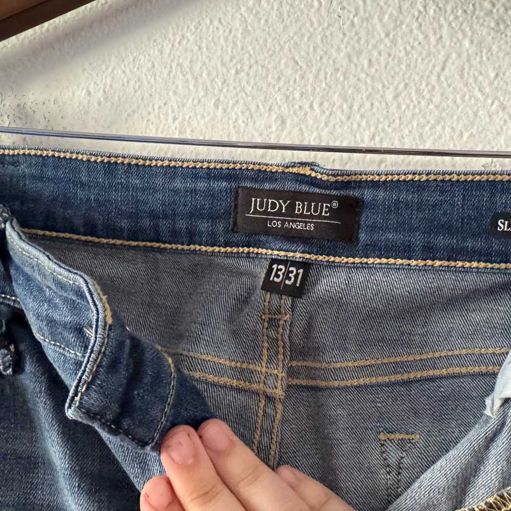Judy Blue Slim Boot Jeans Stretch Braided Detail Plus Size 13/31 Classic Boho - Picture 4 of 15